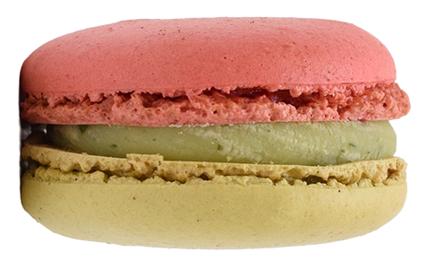 Basil Raspberry Macaron
