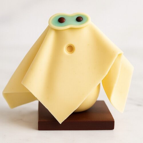 Original Ghost Chocolate figurine made in 34% White Chocolate handmade in Yorkshire by Florian Poirot