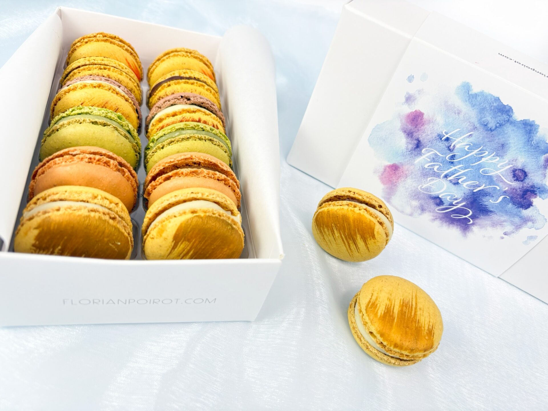 Papa Macaron Selection - Box of 12 Macarons - C&C