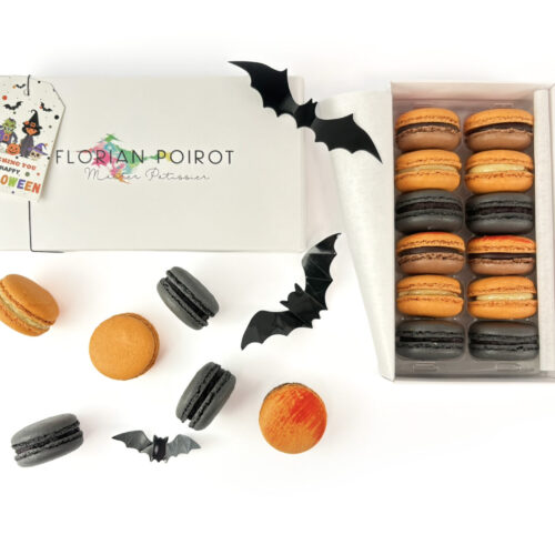 Halloween box of 12 handmade French macarons by Florian Poirot