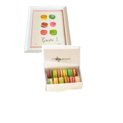 Bespoke Watercolour, with 12 Macarons - C&C